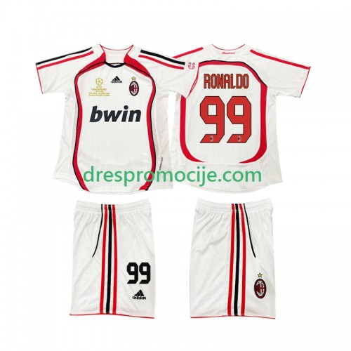 A.C. Milan RONALDO 9 2006 2007 Dres Retro Dječji Gostujući Kratkih Rukava A.C. Milan RONALDO 9 2006 2007 Dres Retro Dječji Gostujući Kratkih Rukava